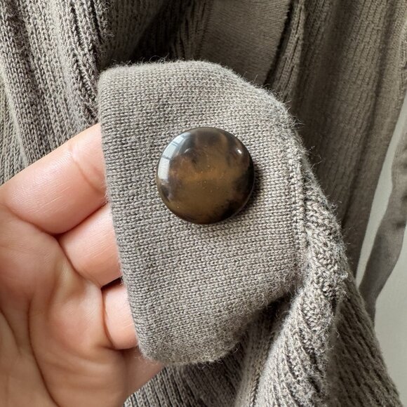 Banana Republic Olive Green Sz S Belted Button Front Cardigan Sweater Women’s - Picture 8 of 14